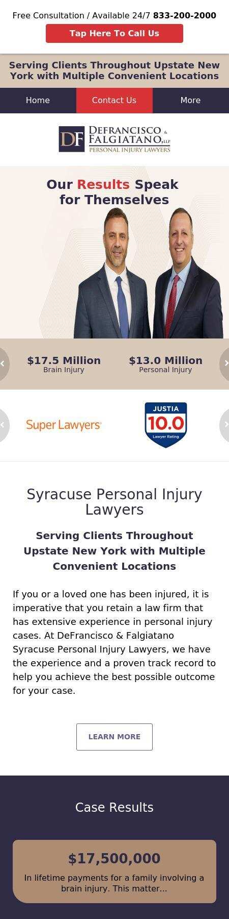 DeFrancisco & Falgiatano Law Firm - Syracuse NY Lawyers