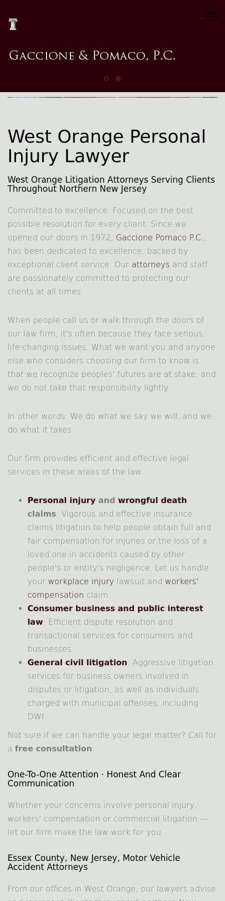 Gaccione Pomaco P.C. - Belleville NJ Lawyers