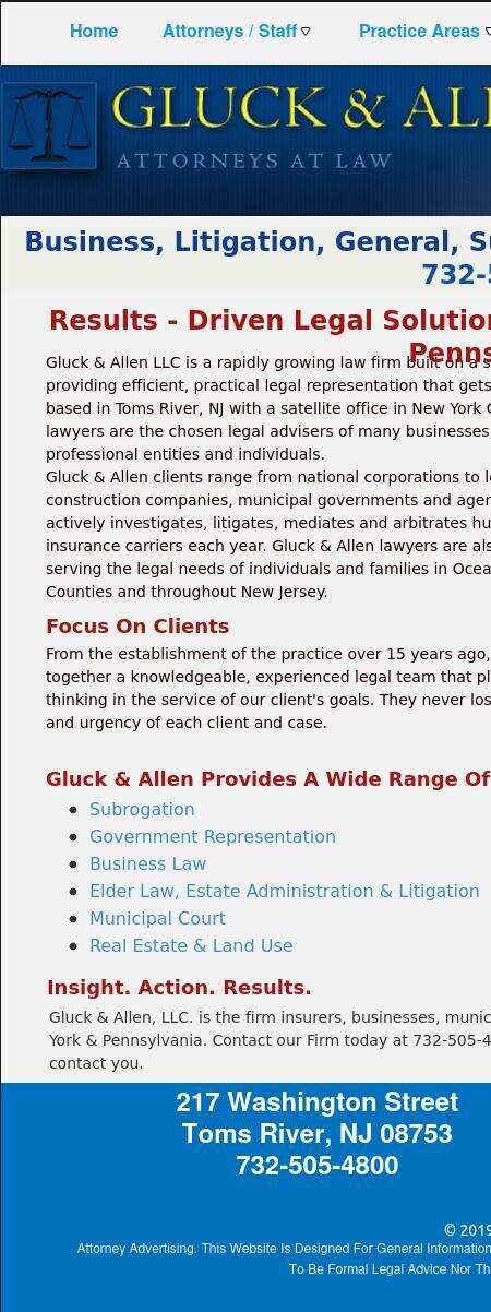Gluck & Allen, L.L.C. - Toms River NJ Lawyers