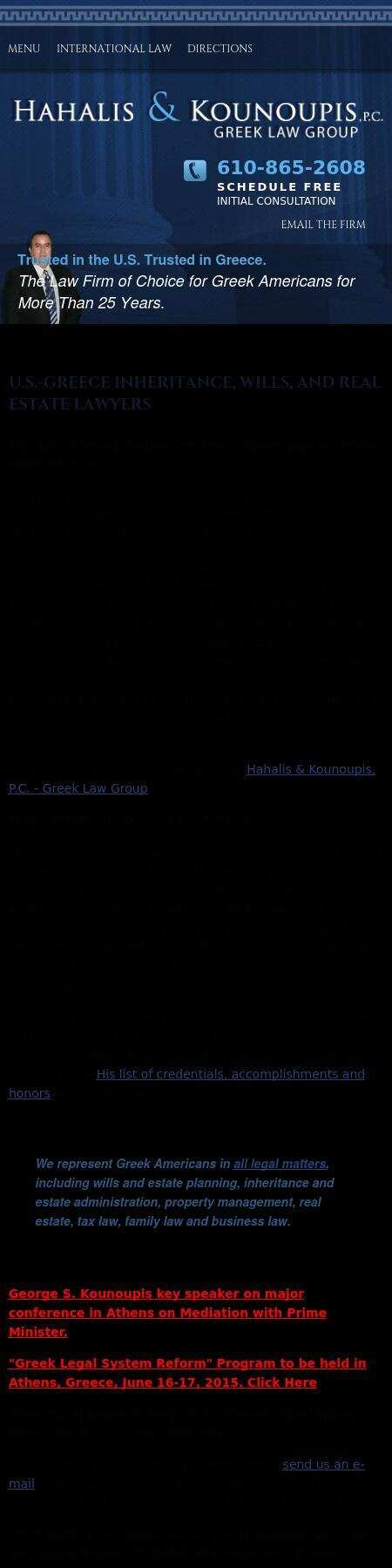 Hahalis & Kounoupis, P.C. - Greek Law Group - Bethlehem PA Lawyers
