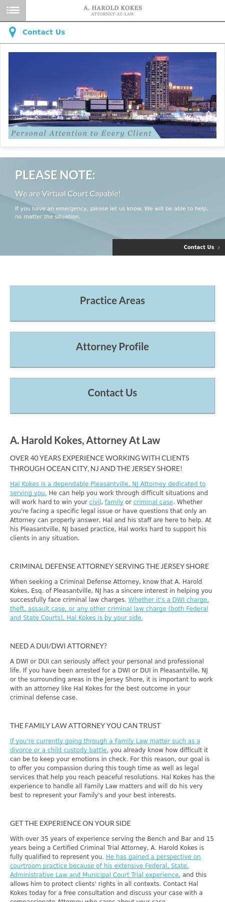 Harold Kokes - Ocean City NJ Lawyers