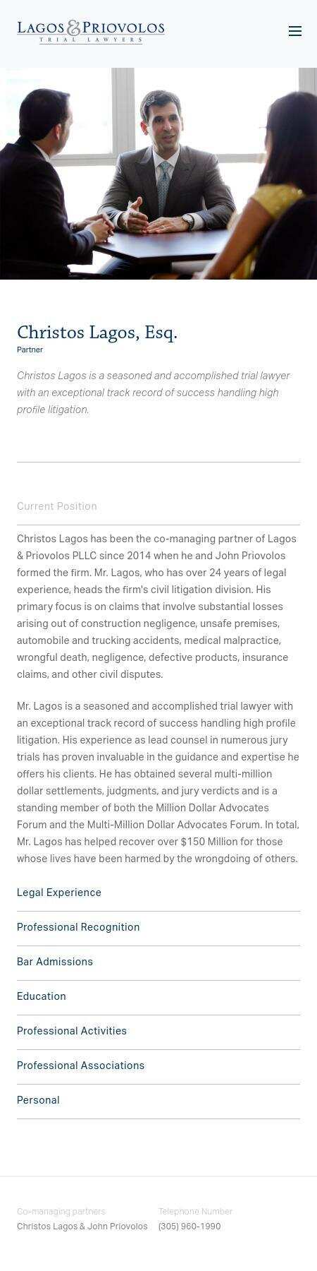 Lagos & Priovolos PLLC - Miramar FL Lawyers