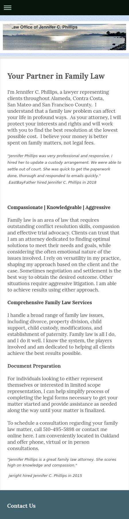 Law Office of Jennifer C. Phillips - Oakland CA Lawyers