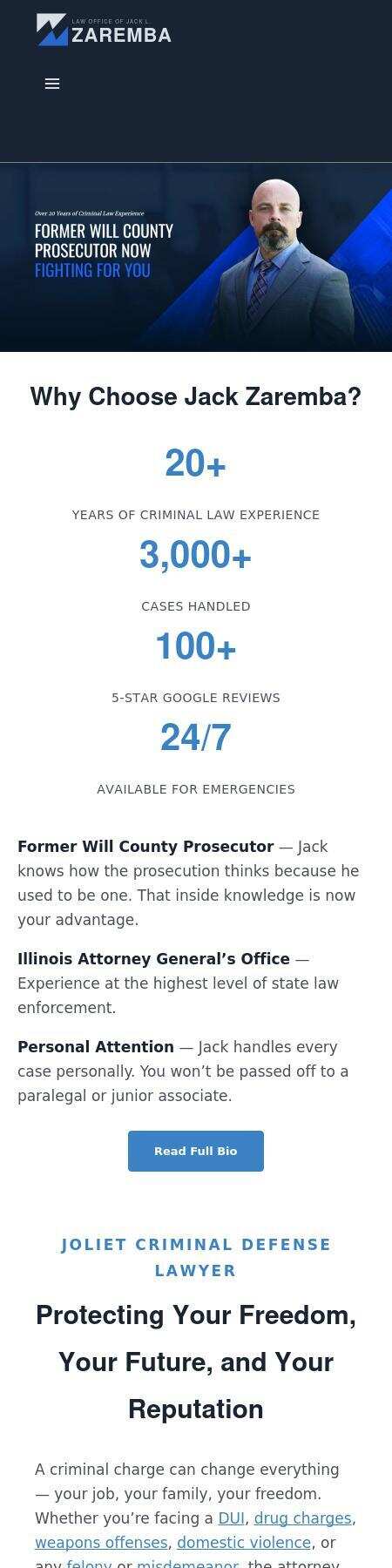 Law Offices of Jack L Zaremba PC - Joliet IL Lawyers