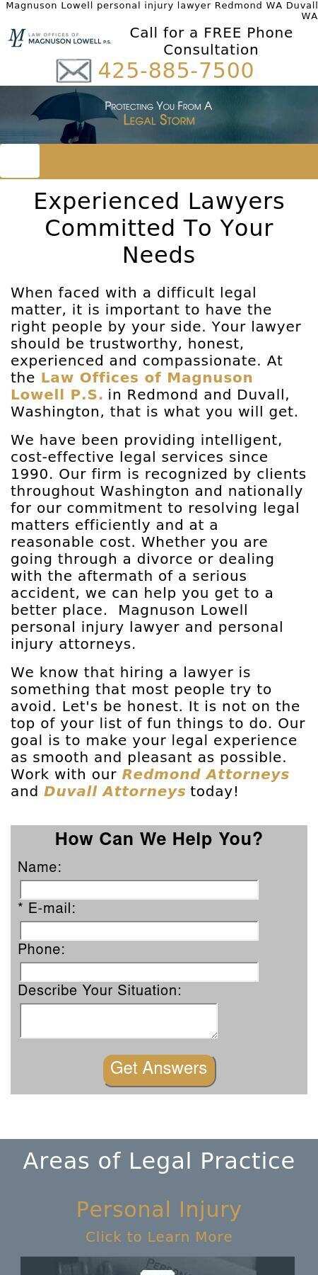 Law Offices of Magnuson Lowell P.S. - Redmond WA Lawyers