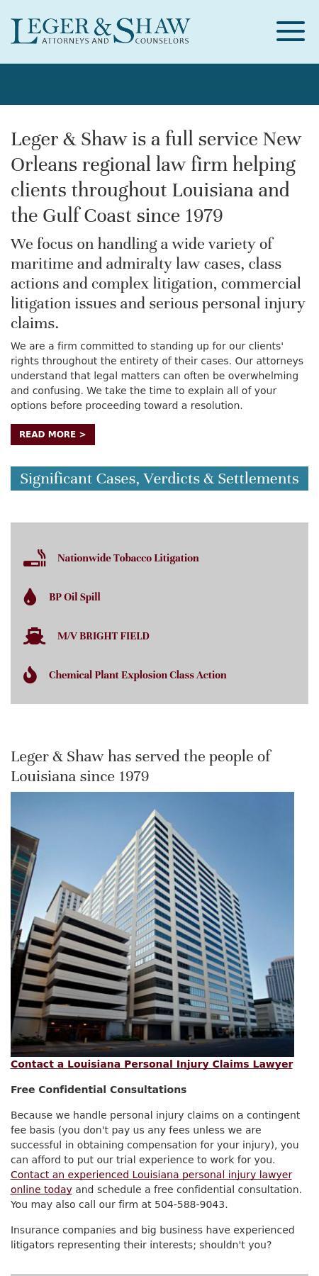 Leger & Shaw - Covington LA Lawyers