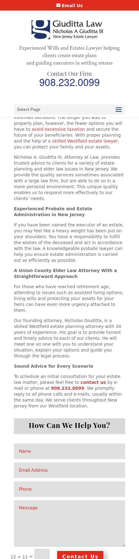Nicholas A. Giuditta, III, Attorney at Law - Westfield NJ Lawyers