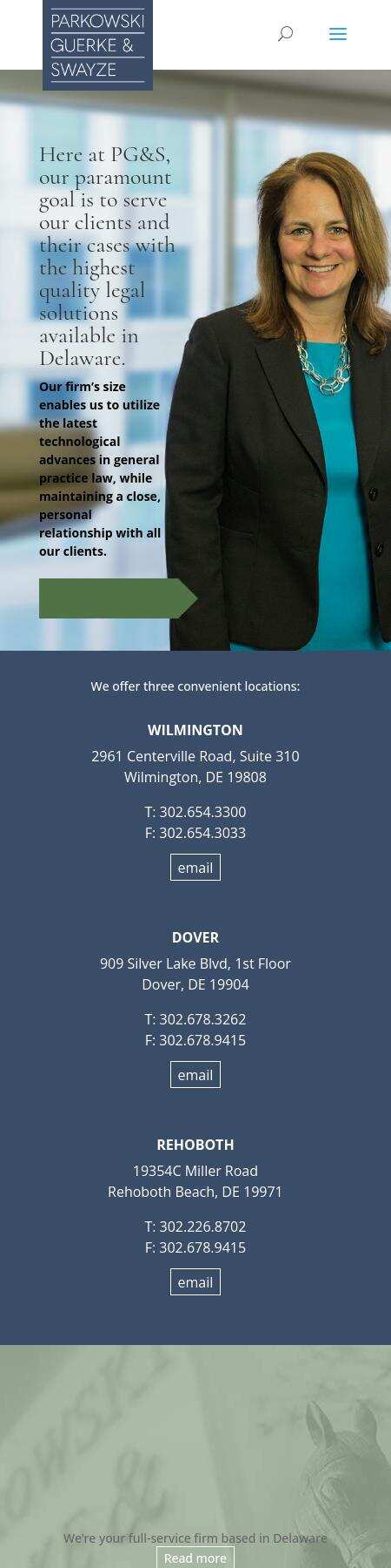 Parkowski, Guerke & Swayze, P.A. - Dover DE Lawyers