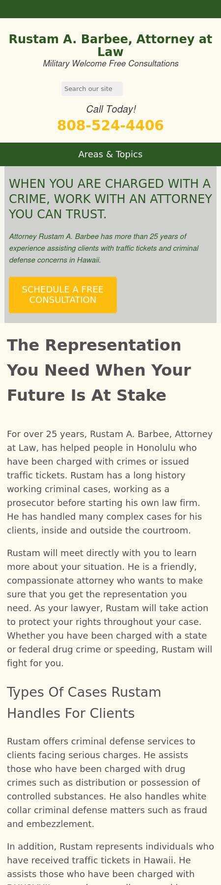 Rustam A. Barbee - Honolulu HI Lawyers