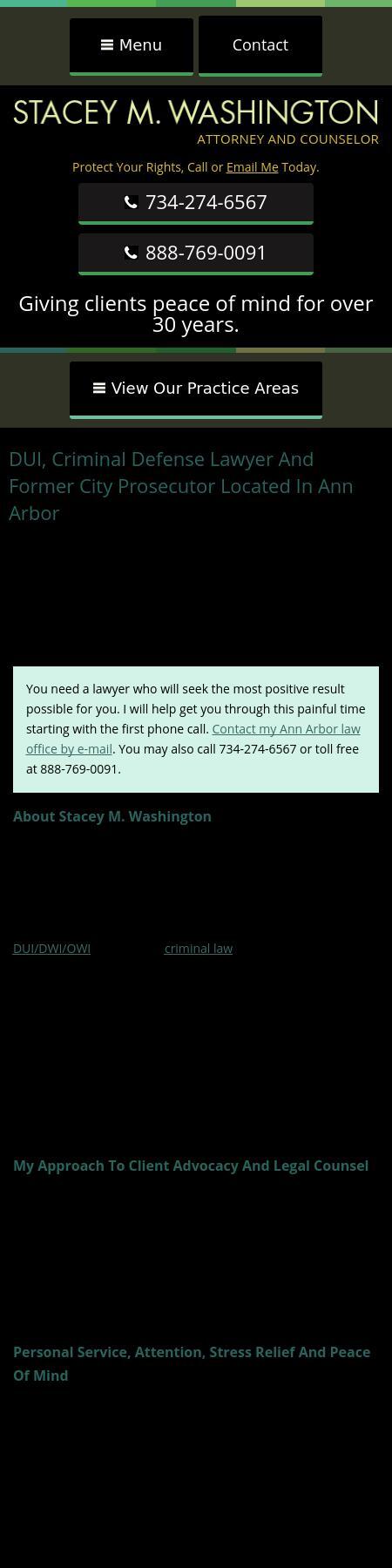 Stacey M. Washington, Attorney and Counselor - Ann Arbor MI Lawyers