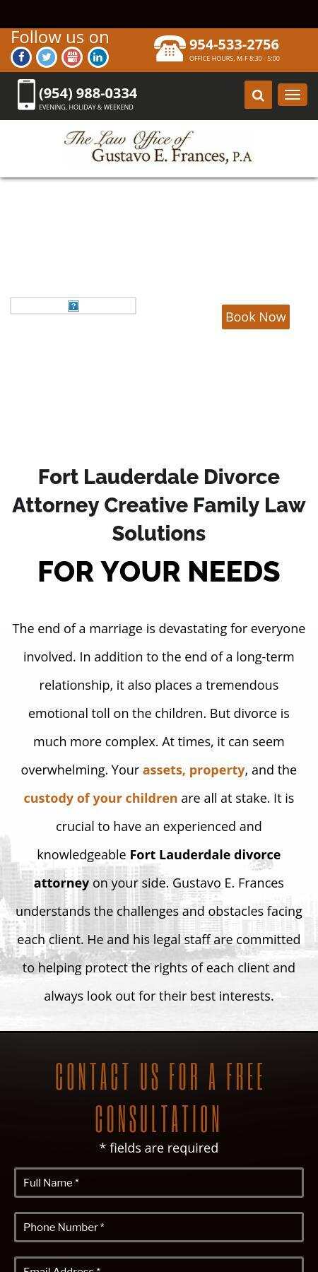 The Law Office of Gustavo E. Frances, P.A. - Fort Lauderdale FL Lawyers
