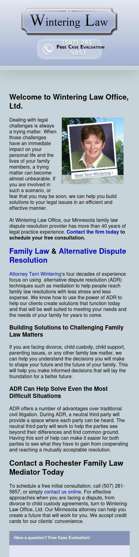 Wintering Law Office LTD - Rochester MN Lawyers