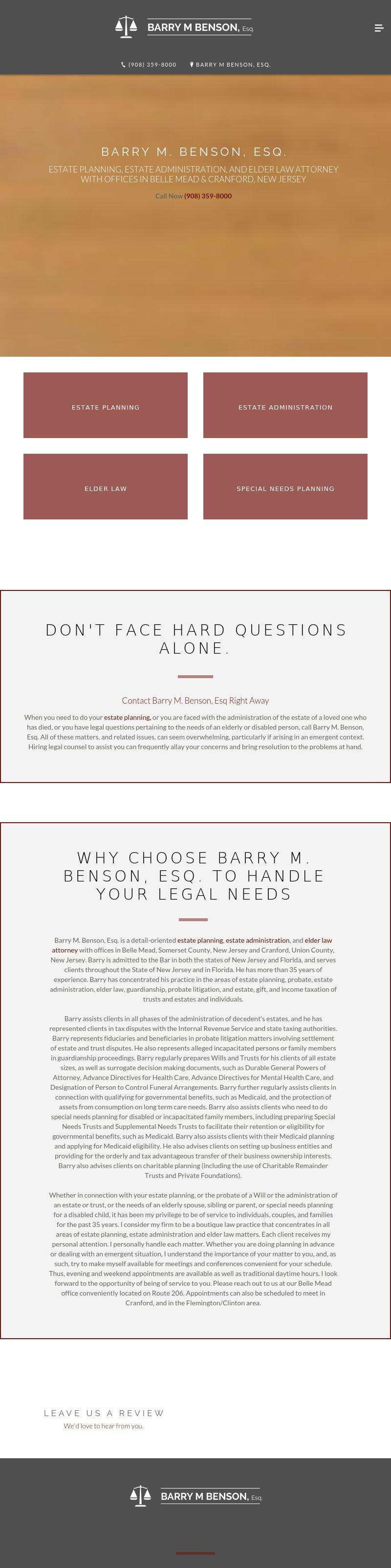 Barry M. Benson, Esq. - Belle Mead NJ Lawyers