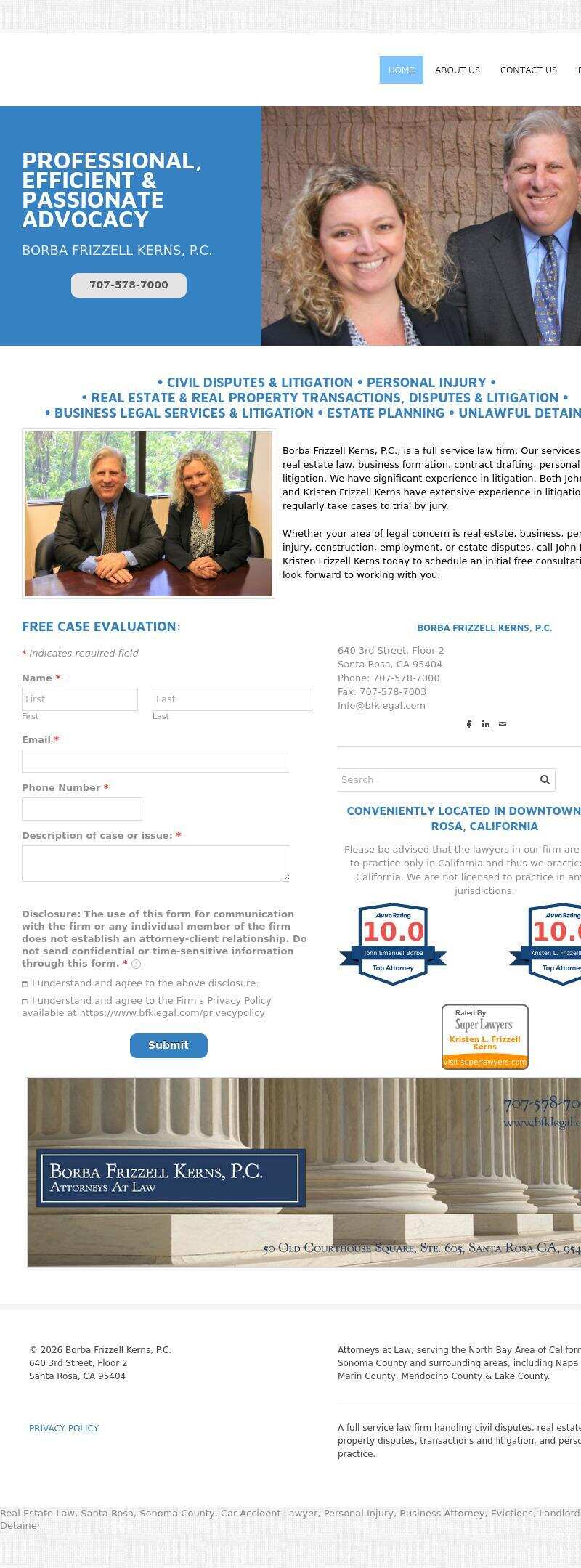 Borba Frizzell Kerns, P.C. - Santa Rosa CA Lawyers