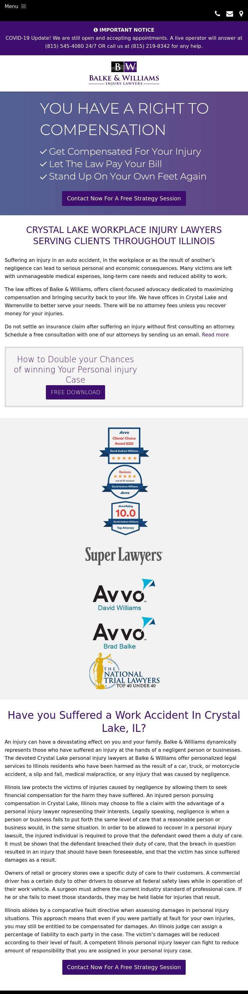Brad J. Balke, P.C. - Crystal Lake IL Lawyers