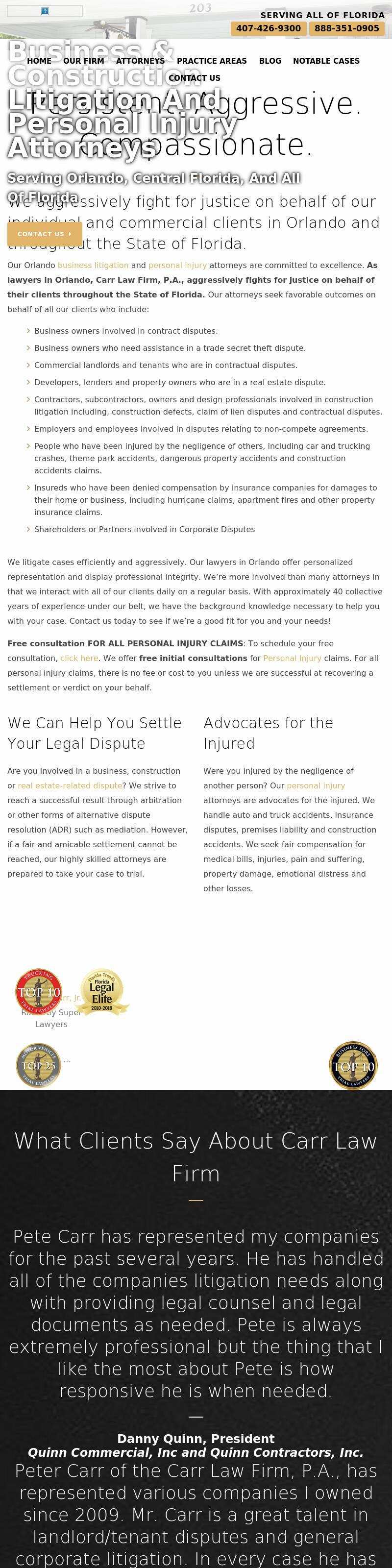 Carr Law Firm, P.A. - Orlando FL Lawyers