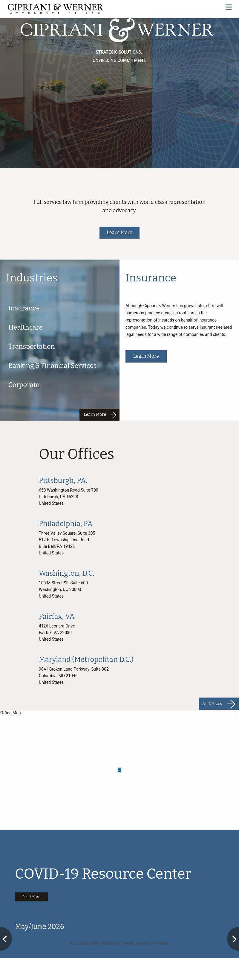 Cipriani & Werner, P.C. - Pittsburgh PA Lawyers