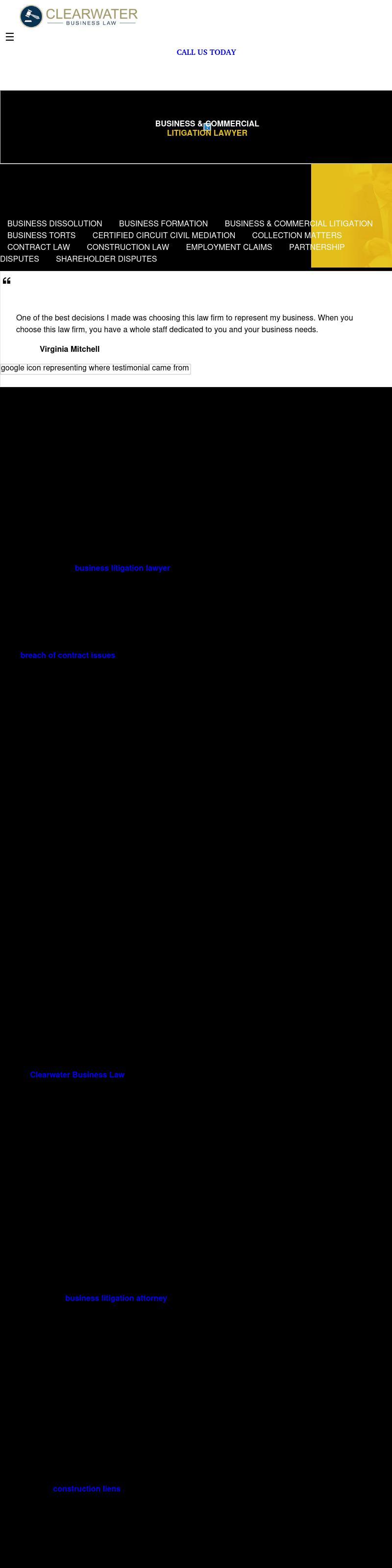Clearwater Business Law - Clearwater FL Lawyers