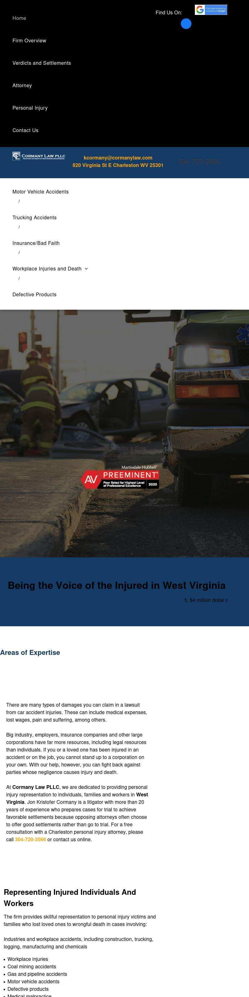 Cormany Law PLLC - Charleston WV Lawyers