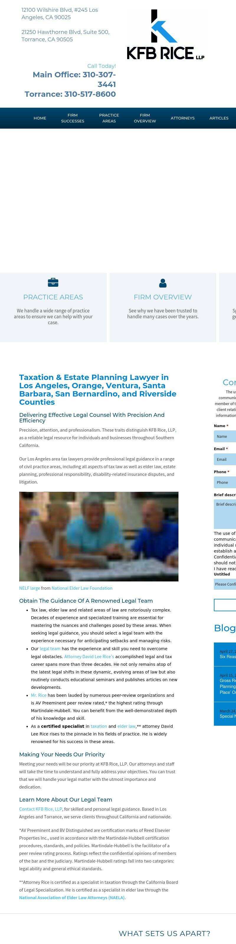 David Lee Rice, A Professional Law Corporation - Torrance CA Lawyers