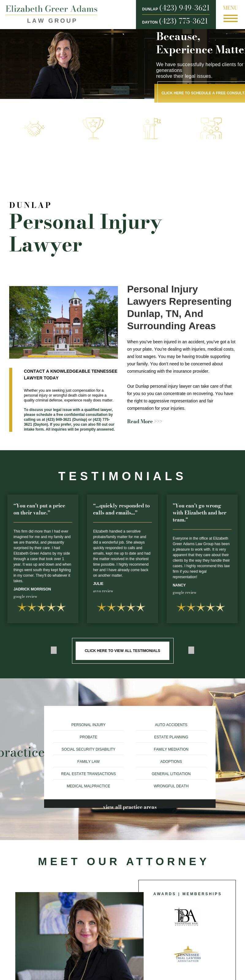 Elizabeth Greer Adams Law Group - Dunlap TN Lawyers