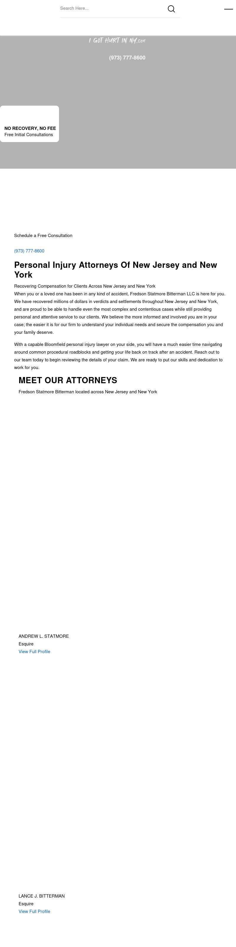 Fredson & Statmore, LLC - Clifton NJ Lawyers