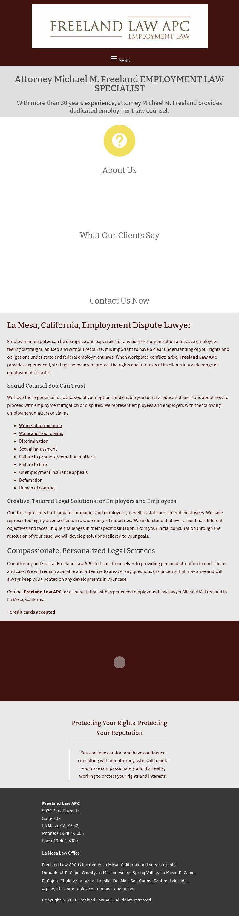 Freeland Law APC - La Mesa CA Lawyers