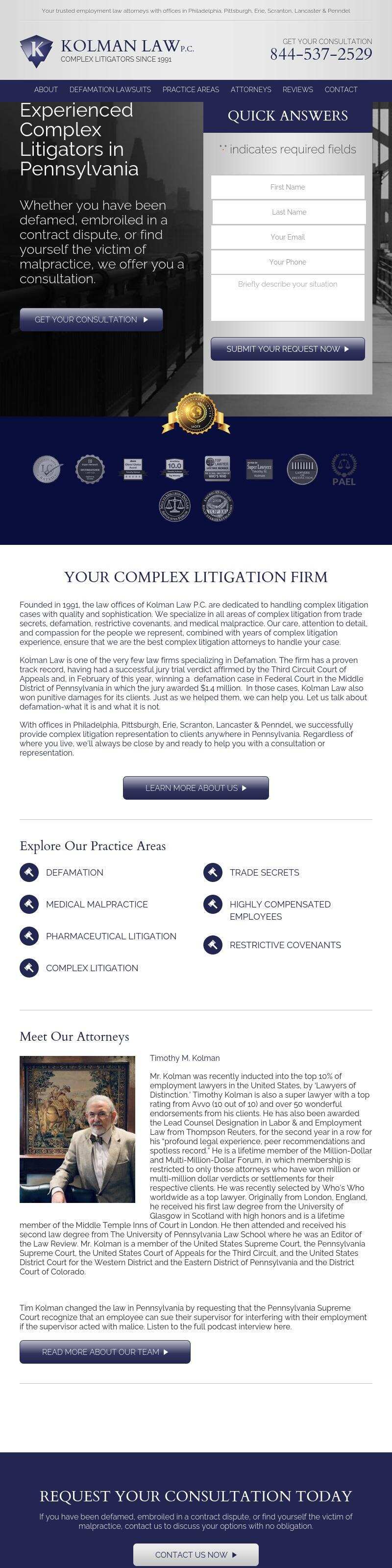Kolman Ely, P. C. - Erie PA Lawyers