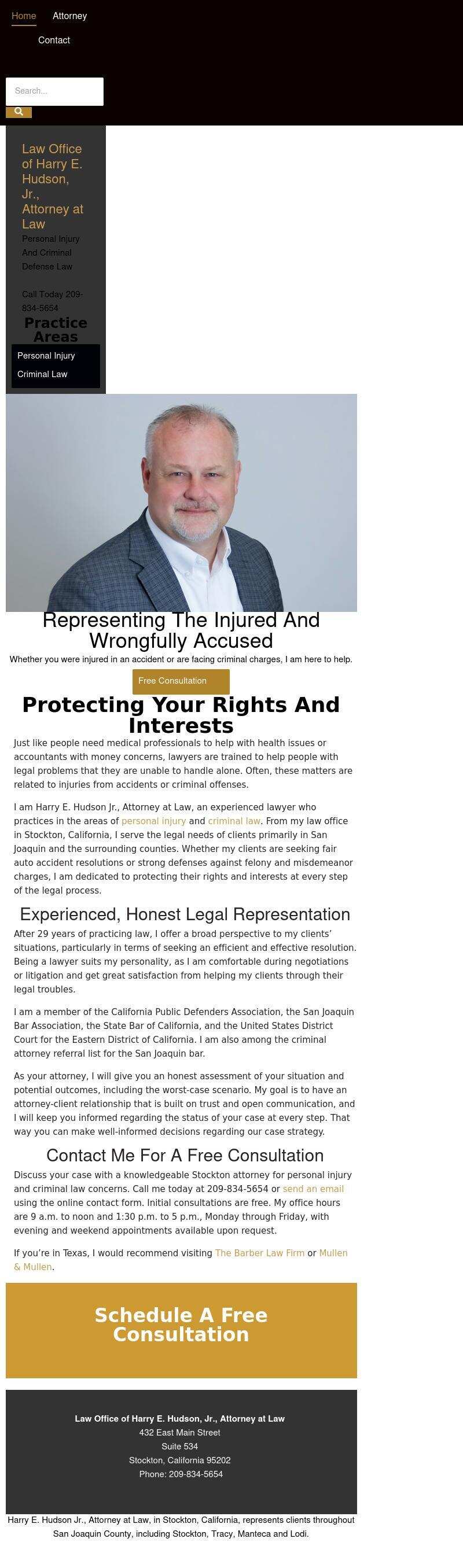 Law Office of Harry E. Hudson, Jr., Attorney at Law - Stockton CA Lawyers