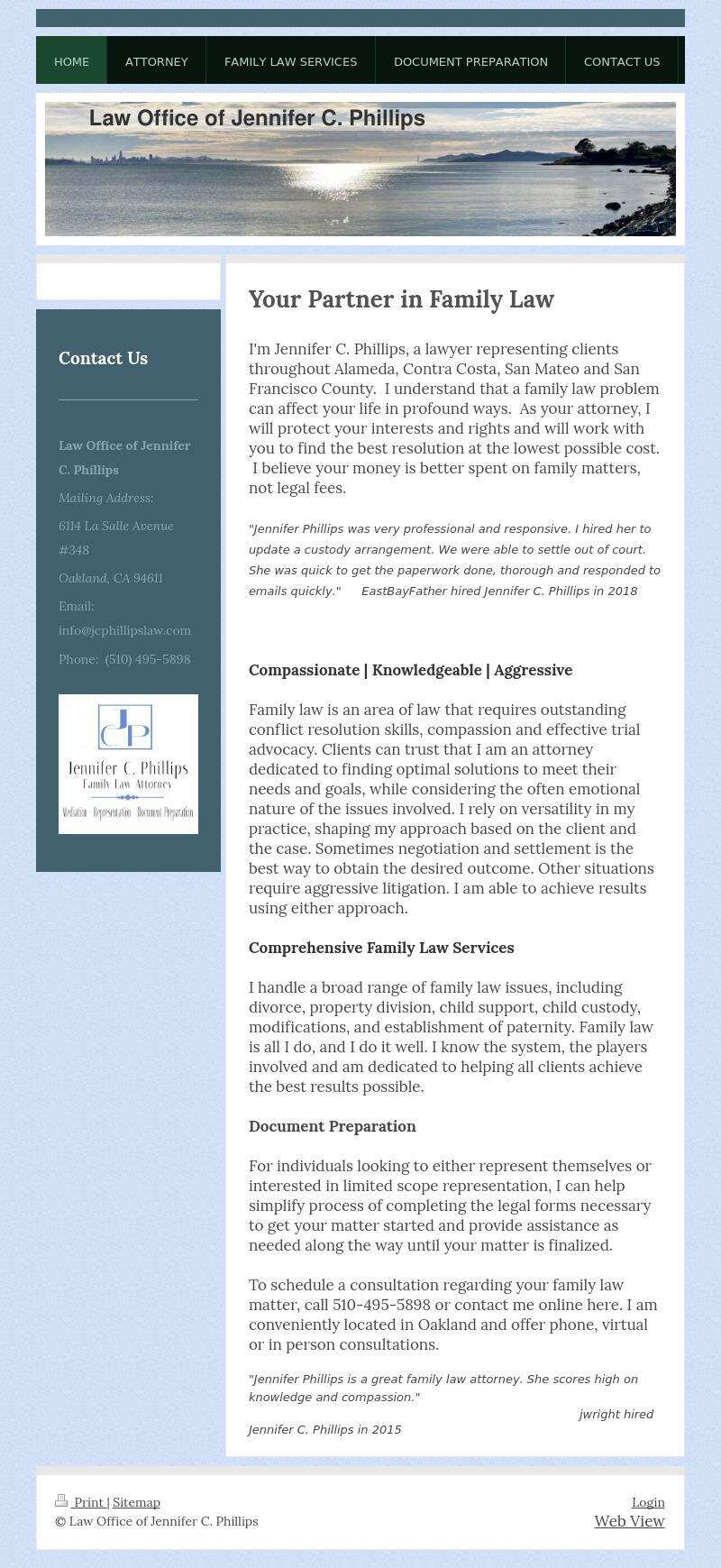 Law Office of Jennifer C. Phillips - Oakland CA Lawyers