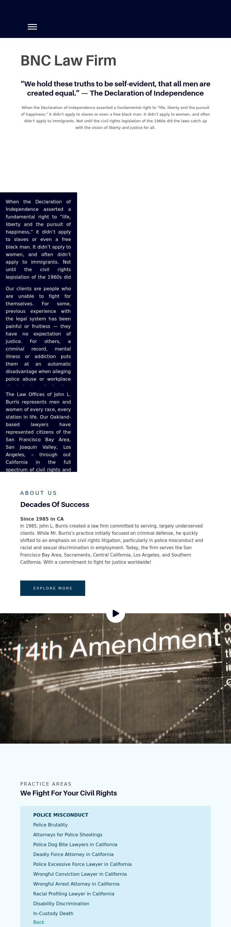 Law Office of John L. Burris - Oakland CA Lawyers