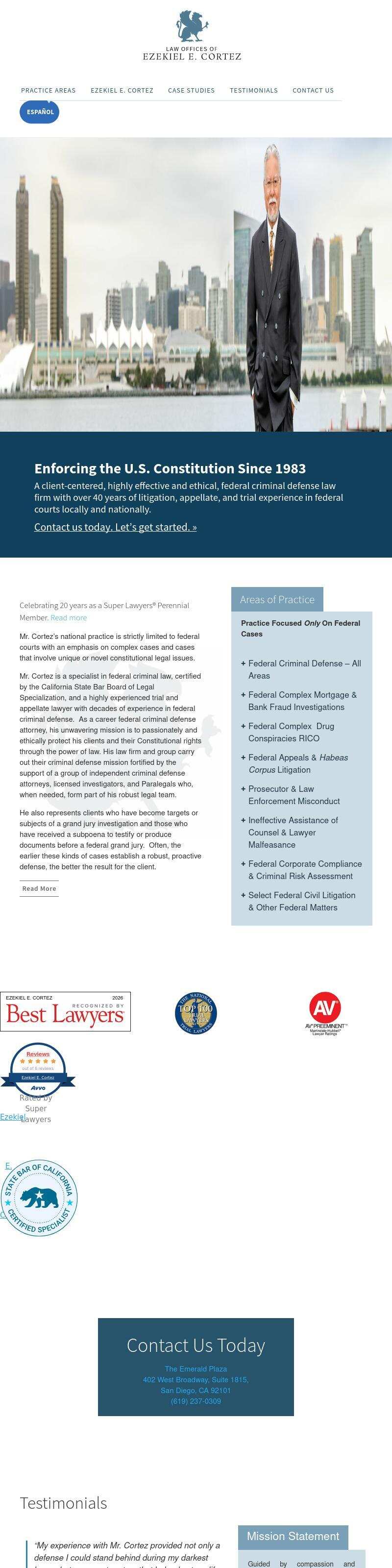 Law Offices of Ezekiel E. Cortez, APC - San Diego CA Lawyers