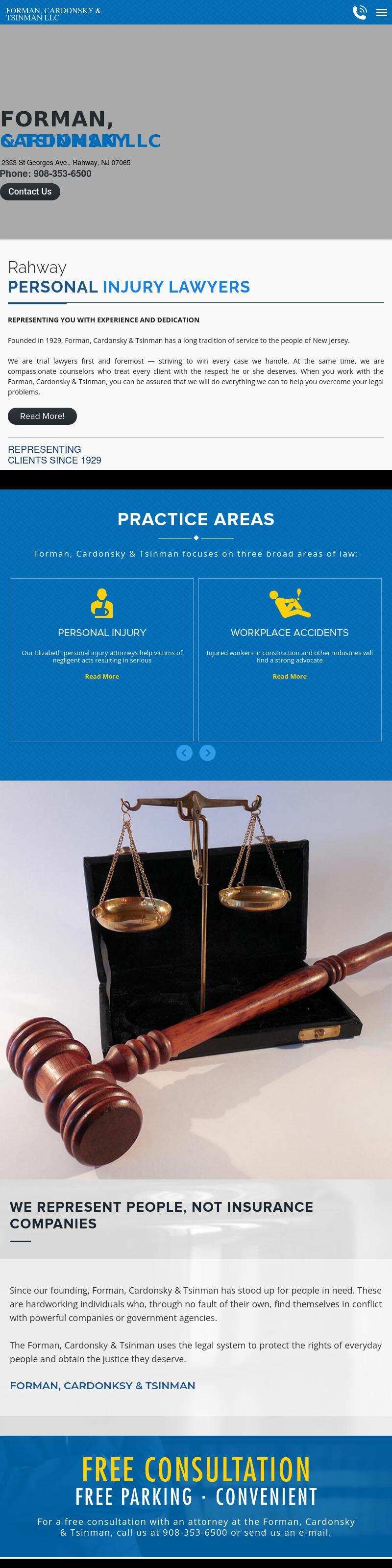 Law Offices of Forman, Cardonsky, & Lawrence - Elizabeth NJ Lawyers