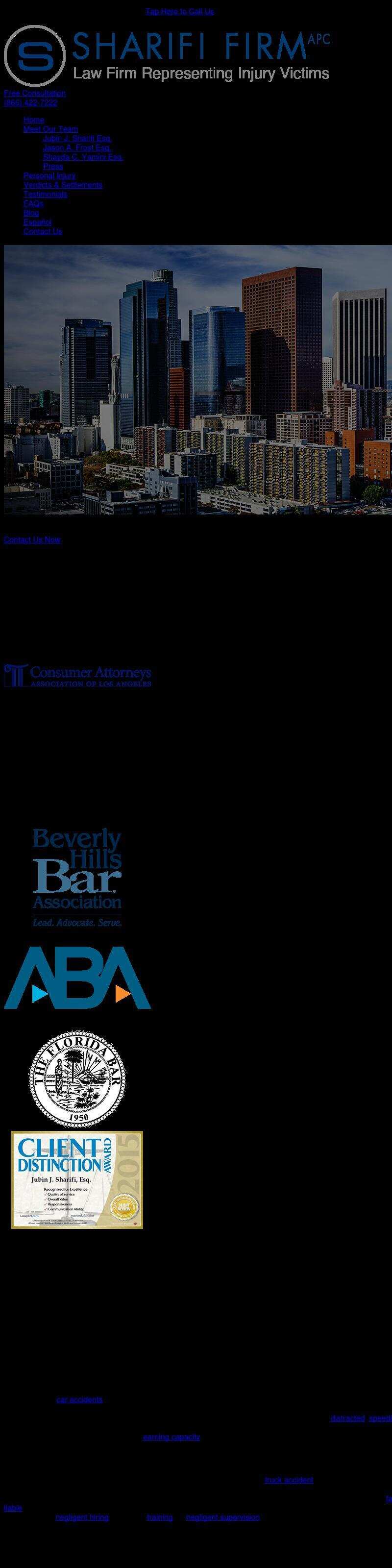 Law Offices of Jubin Sharifi, APLC - Los Angeles CA Lawyers