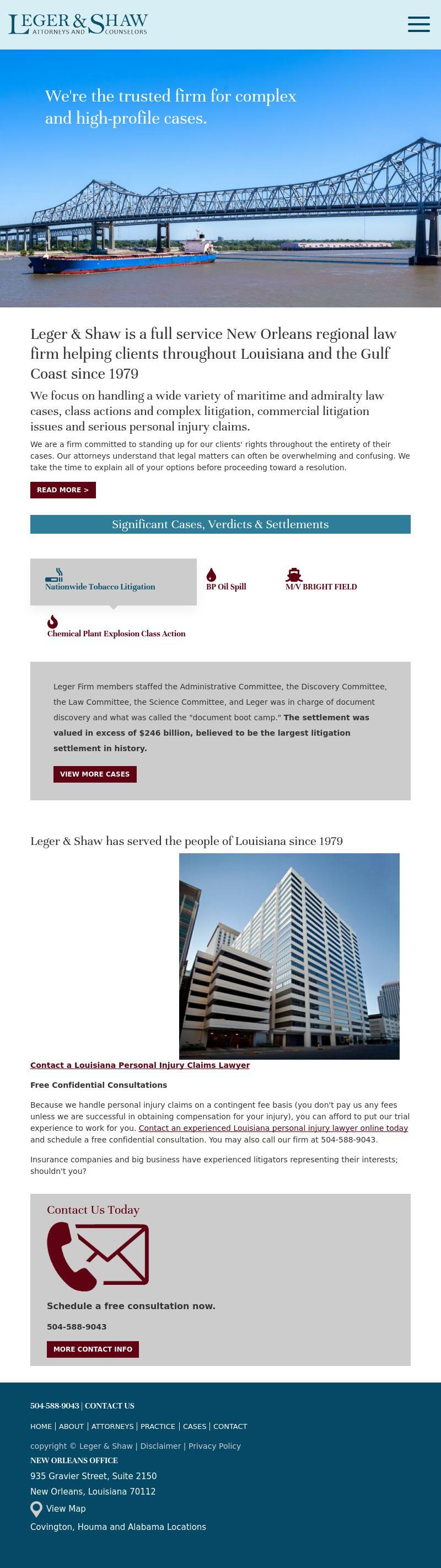 Leger & Shaw - Covington LA Lawyers