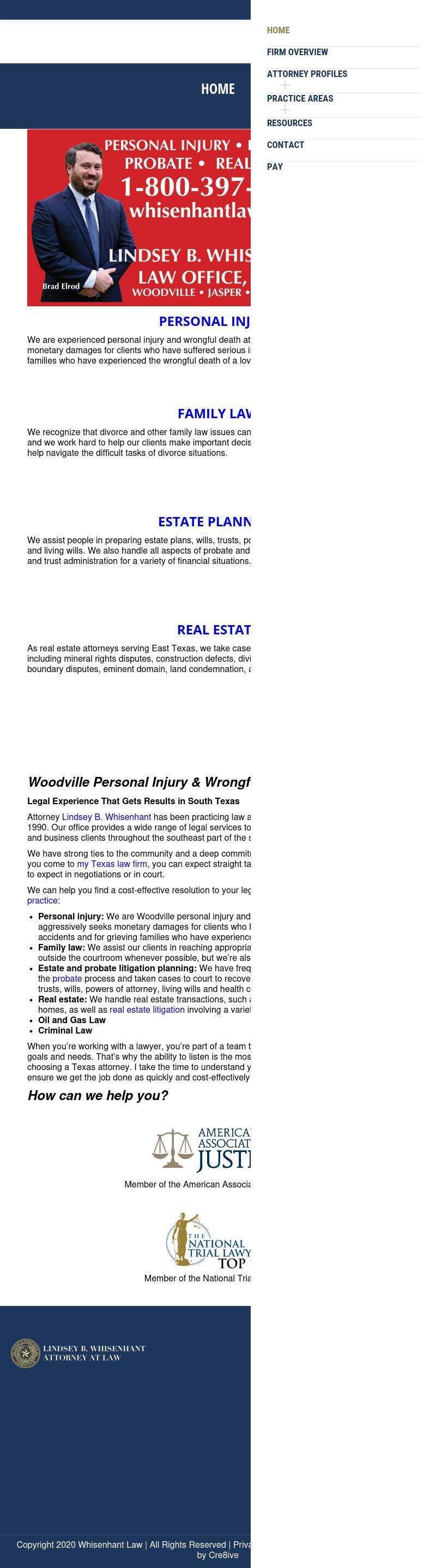 Lindsey B. Whisenhant, Attorney At Law - Woodville TX Lawyers