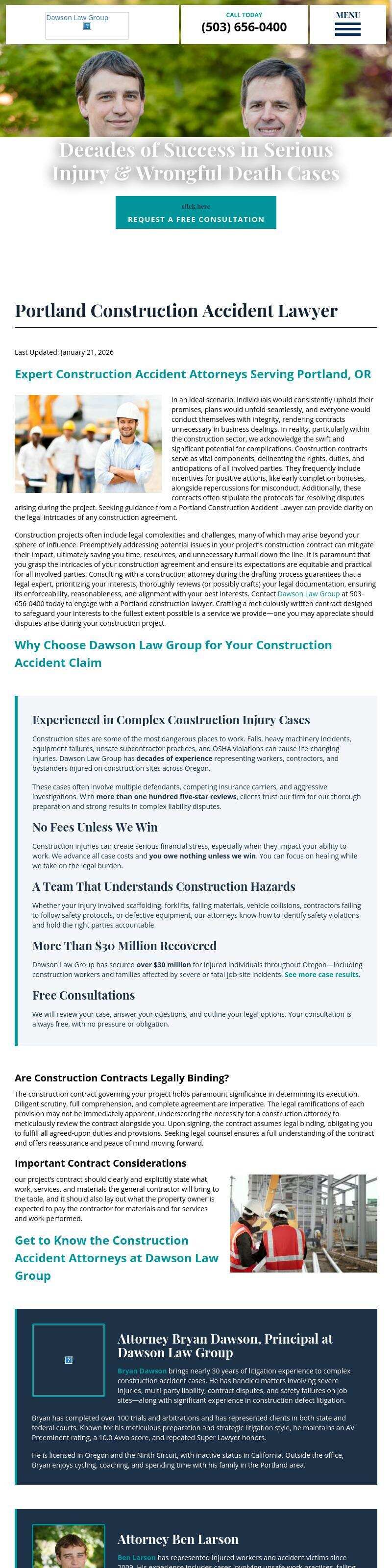 Dawson Law Group - Portland OR Lawyers