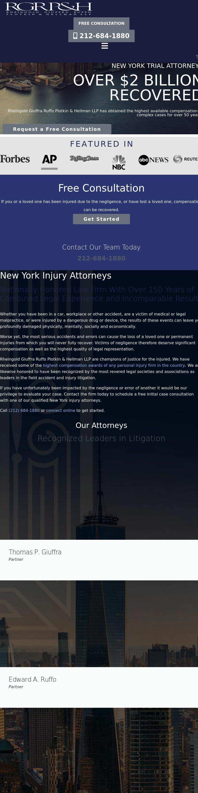 Rheingold, Giuffra, Ruffo & Plotkin LLP - New York NY Lawyers