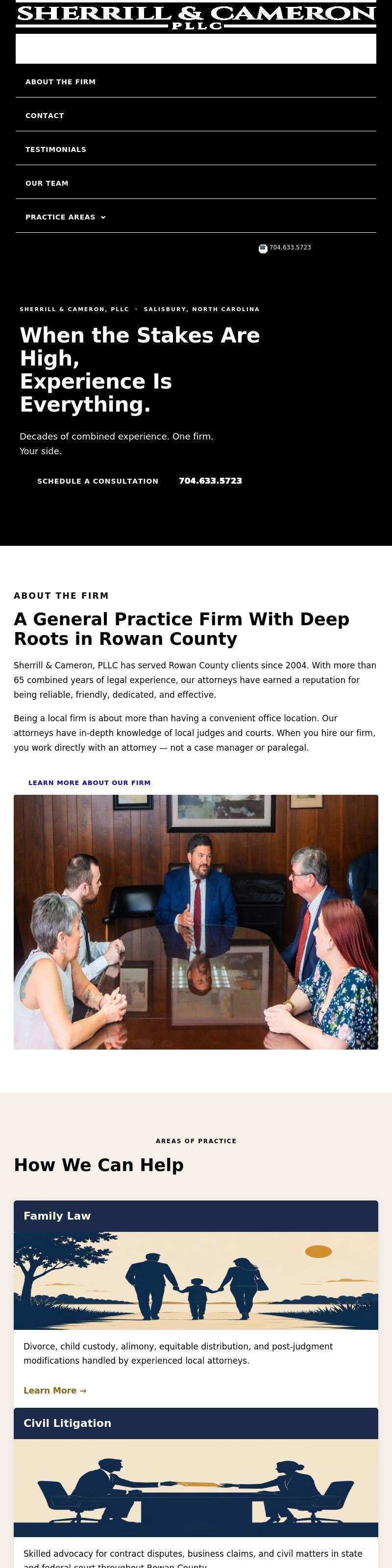 Sherrill & Cameron, PLLC - Salisbury NC Lawyers