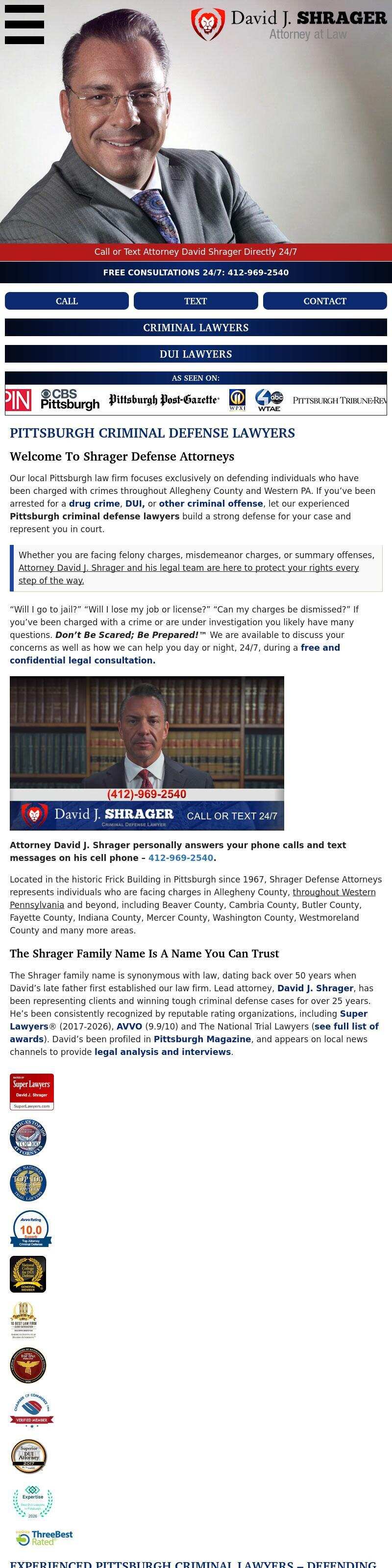 Shrager Defense Attorneys - Pittsburgh PA Lawyers