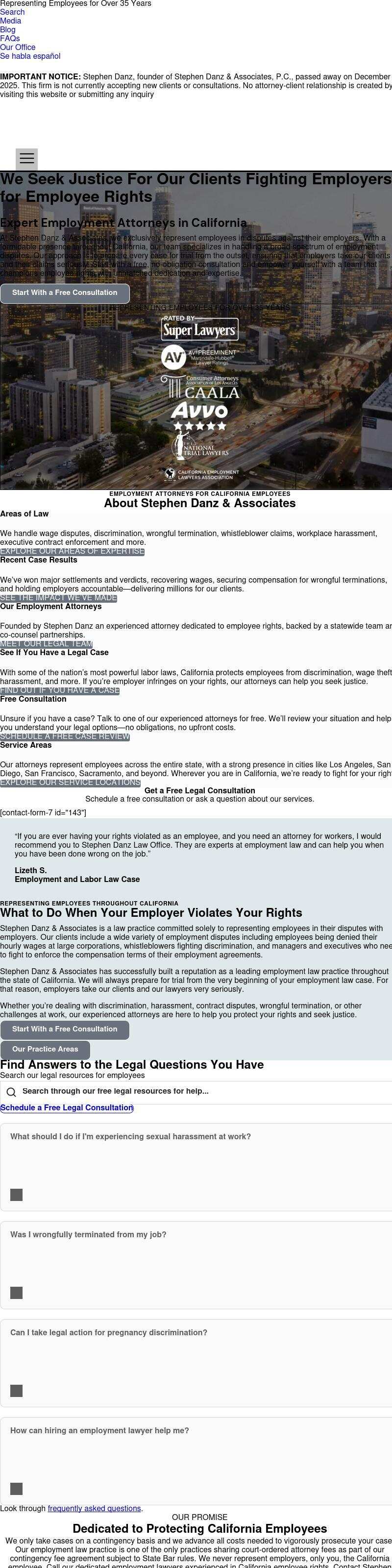 Stephen Danz & Associates - Los Angeles CA Lawyers
