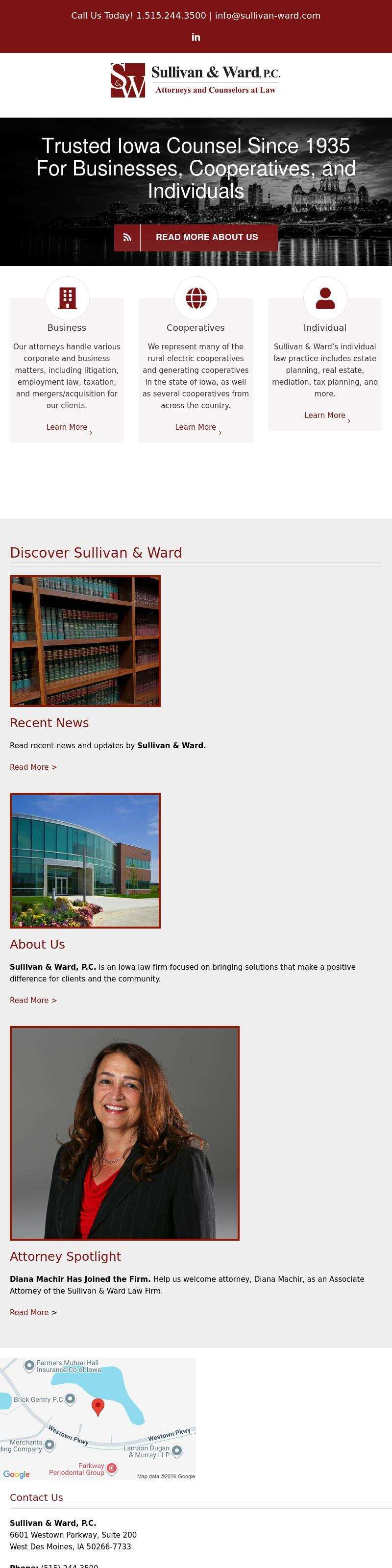 Sullivan & Ward, P.C. - West Des Moines IA Lawyers