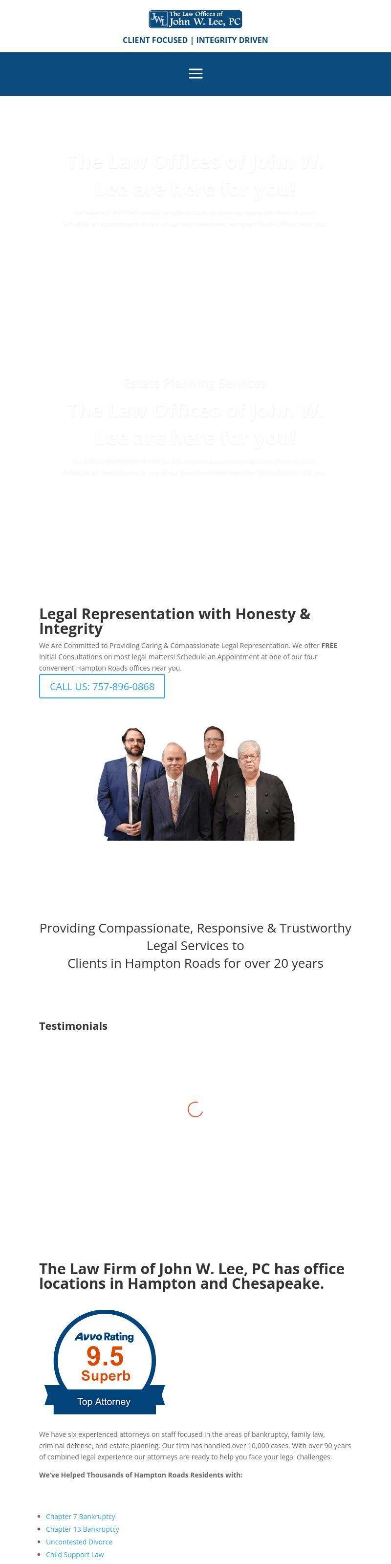 The Law Firm of John W. Lee, P.C. - Virginia Beach VA Lawyers
