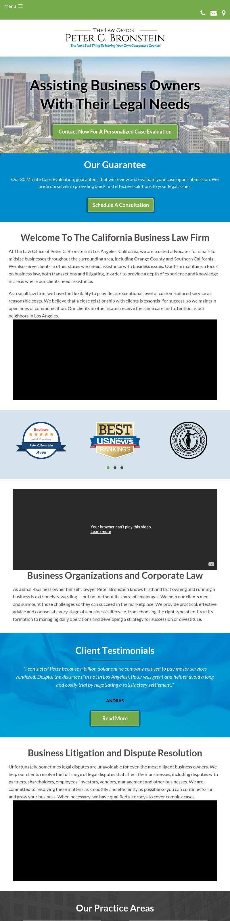 The Law Office of Peter C. Bronstein - Los Angeles CA Lawyers
