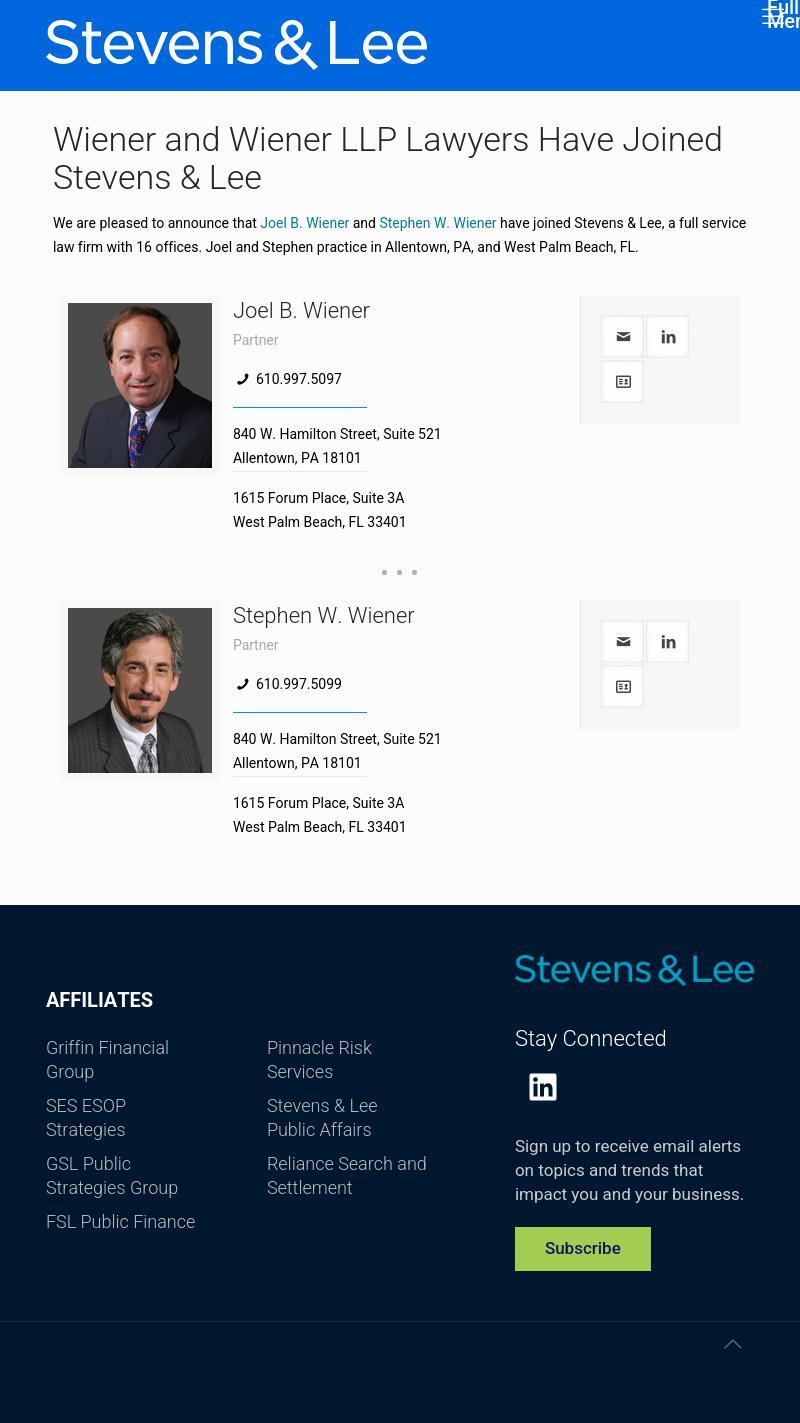 Wiener and Wiener LLP - Allentown PA Lawyers